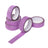 Purple glitter washi tape rolls on a white background.