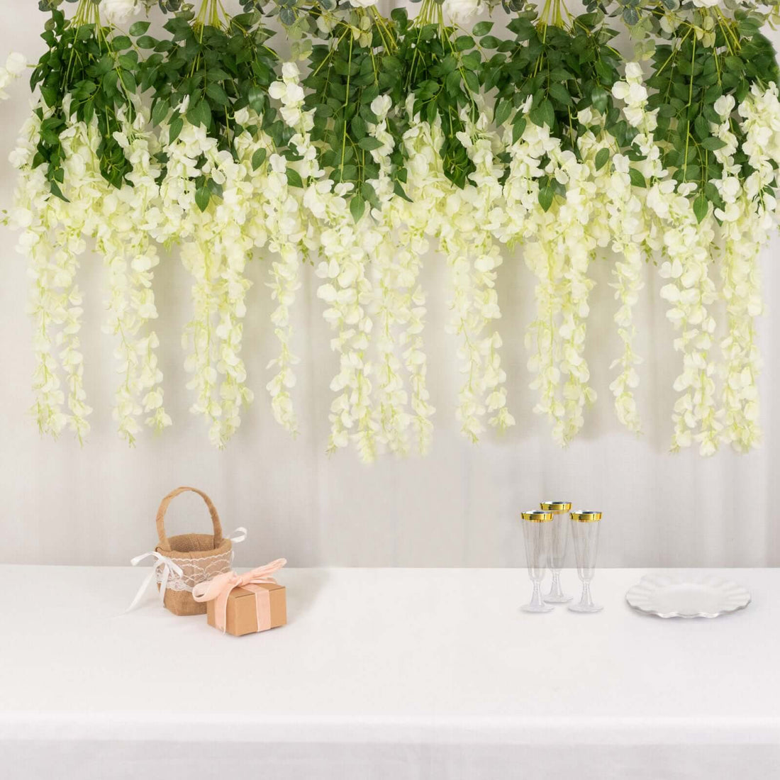 Artificial Silk Hanging Wisteria Flow...