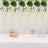 Elegant white floral backdrop with decorative items on a table.