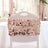 Rose gold sequin chair cover draped elegantly over a white chair.