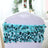 Turquoise sequin chair sash for elegant events