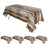 Rustic wooden striped tablecloth on a table