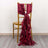 Burgundy chair sash draped elegantly on a gold chiavari chair.