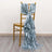 Blue satin chair sash draping elegantly on a gold chiavari chair.