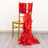 Red chair sash draped elegantly over a golden chair.