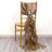 Elegant tan chair sash cascading down a gold chair.