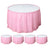 Pink table skirts set for events and parties #whtbkgd