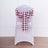 Transparent chair cover with red and white checkered bow