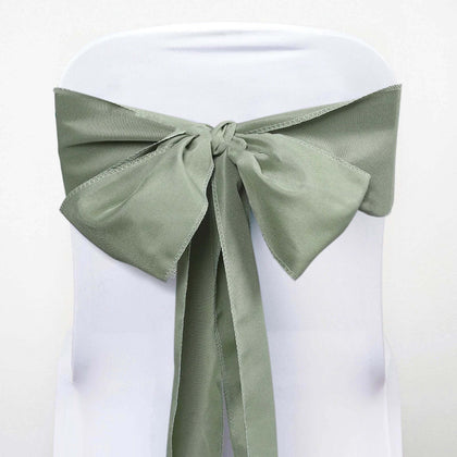 5 Pack Polyester Chair Sashes 6"x108" Dusty Sage Green