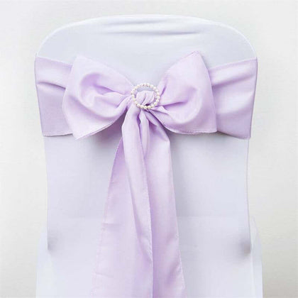 5 Pack Polyester Chair Sashes 6"x108" Lavender Lilac
