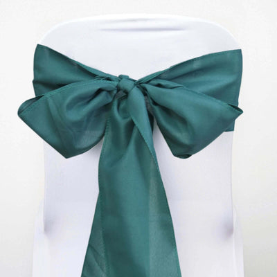 5 Pack Polyester Chair Sashes 6"x108" Peacock Teal