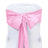 Pink satin chair sash bow for elegant event decor