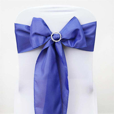 5 Pack Polyester Chair Sashes 6"x108" Royal Blue