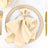 Elegant beige napkin elegantly folded on a decorative plate setting.