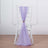 Purple chair sash draped elegantly on a white chiavari chair.