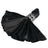 Black satin napkin with jeweled ring holder