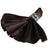 Elegant brown satin napkin with a jeweled ring holder.
