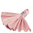 Pink satin napkin with decorative ring