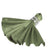 Olive green satin scarf with a decorative silver brooch
