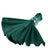Emerald green satin napkin with jeweled holder