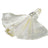 Elegant ivory satin napkin with decorative ring