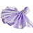 Lavender satin napkins with silver ring holders