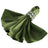 Elegant green satin napkin with jeweled ring