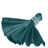 Teal satin napkin with jeweled napkin ring