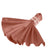 Elegant rust-colored napkin with decorative ring