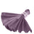 Elegant purple napkin with jeweled ring, perfect for formal dining.