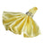 Yellow satin napkin with decorative ring
