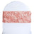 Pink rose petal chair sash for elegant decor