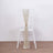 Gold sequin chair sash draped on a white chiavari chair.