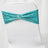 Turquoise sequin chair sash with rhinestone buckle