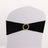Black chair sash with gold embellishment for elegant decor