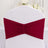Burgundy pleated chair cover for elegant event decor