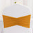 Yellow chair sash with gathered design for elegant event decor