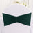 Green chair cover with gathered design for elegant event decor.