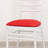 White chiavari chair with a red cushion
