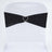 Black chair sash with heart-shaped rhinestone buckle
