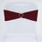 Burgundy chair sash with heart-shaped rhinestone accent