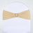 Beige chair sash with heart-shaped rhinestone buckle