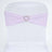 Lavender chair sash with heart-shaped buckle decoration