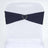 Navy chair sash with heart-shaped rhinestone buckle