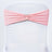 Pink chair cover sash with heart-shaped rhinestone detail