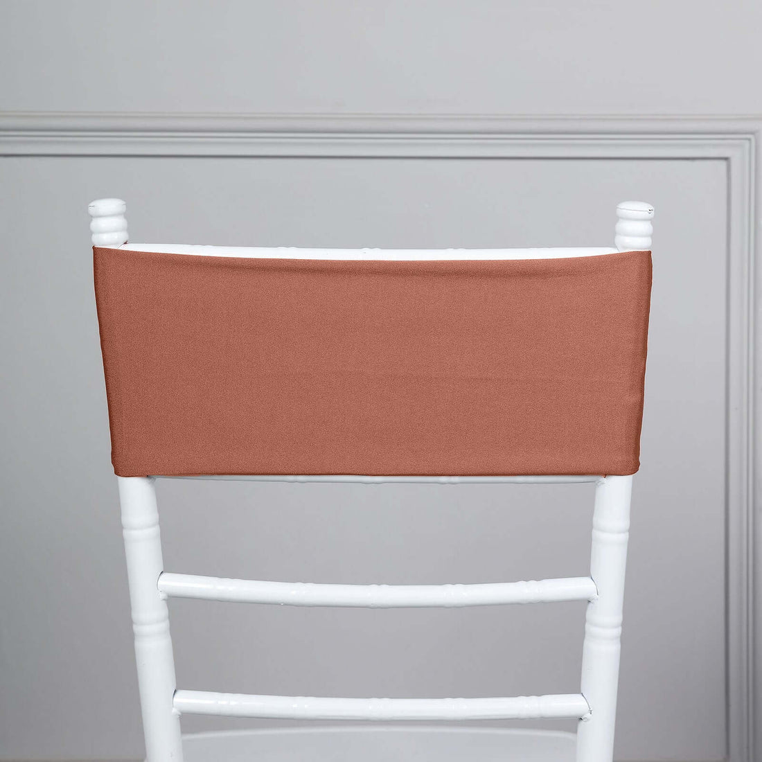 Brown chair cover for elegant event decor
