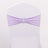 Purple chair sash with rhinestone detail on a white chair