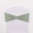 Green chair cover with decorative rhinestone buckle