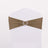 Brown chair sash with rhinestone buckle on a white chair