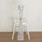 Silver sequin chair sash draped on a white chiavari chair